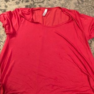 LulaRoe Pink Perfect Tee, XL